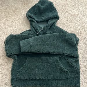 Scuba Oversized Half-zip Fleece Hoodie